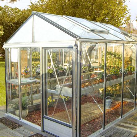 Serre de jardin en verre trempé LUXIA 7,30 m² - Aluminium -  3200€  Livraison comprise