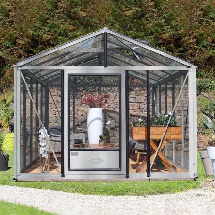 Serre de jardin en verre trempé SUPRA 19 m² - Aluminium - 6290.00€ Livraison comprise