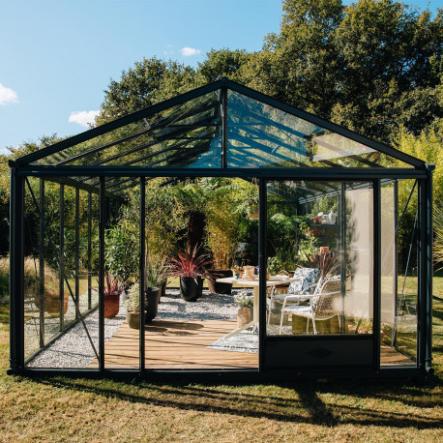 Serre de jardin en verre trempé SUPRA 31,50m² - Coloris RAL au choix - 12 300€ Livraison comprise