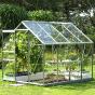 Serre de jardin en verre trempé ALLIUM  4.90 m². Aluminium naturel - 799.00€ Livraison comprise