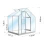 Serre de jardin en verre trempé ALLIUM  2,50 m². Aluminium naturel - 539.00€ Livraison comprise