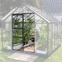 Serre de jardin en verre trempé ALLIUM  4.90 m². Aluminium Laqué anthracite - 899.00€ Livraison comprise