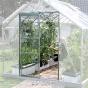 Serre de jardin en verre trempé ALLIUM  7,30 m². Aluminium naturel - 1099.00€ Livraison comprise