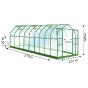 Serre de jardin en verre trempé ALOE  14.40 m² . Laqué vert -  2299.00€  Livraison comprise