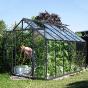 Serre de jardin en verre trempé LAURUS  9,70 m². Laqué anthracite - 1639.00€ Livraison comprise