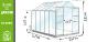 Serre de jardin en verre trempé LAURUS  8,10 m². Aluminium naturel - 1379.00€ Livraison comprise