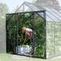 Serre de jardin en verre trempé LAURUS  9,70 m². Laqué anthracite - 1639.00€ Livraison comprise