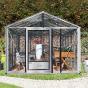 Serre de jardin en verre trempé SUPRA 14,40 m² - Aluminium naturel - 5290.00€ Livraison comprise